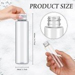 100 Pcs Clear Plastic Test Tubes with Caps