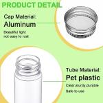 40 Pcs Clear Plastic Test Tubes with Caps