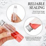 100 Pcs Clear Plastic Test Tubes with Caps