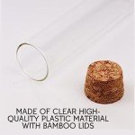 25PCS Clear Plastic Test Tubes with Lids