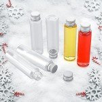 100 Pcs Clear Plastic Test Tubes with Caps