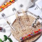 40 Pcs Clear Plastic Test Tubes with Caps