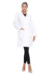 Unisex 40-Inch Long Sleeve Lab Coat – White