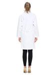Unisex 40-Inch Long Sleeve Lab Coat – White