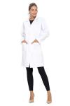 Unisex 40-Inch Long Sleeve Lab Coat – White