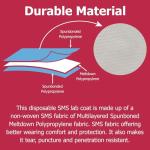 Disposable Large White Lab Coats – Pack of 10