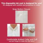 Disposable Large White Lab Coats – Pack of 10