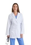 Missy White Lab Coat with Back Tab, Medium