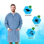 EOM Disposable Knee Length Lab Coats - Pack of 10