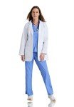 Missy White Lab Coat with Back Tab, Medium