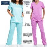 White Women's Lab Coat with Notched Lapels and Pockets