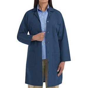 Navy Women's Lab Coat by Red Kap, Medium