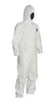 Tyvek Disposable Coveralls with Hood - Medium, White