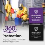 AXEL Disposable Hazmat Suit - Yellow, Size Large