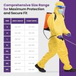 AXEL Disposable Hazmat Suit - Yellow, Size Large