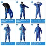 Disposable Protective Coveralls with Hood for Labs