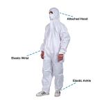 3-Pack Disposable Hazmat Suits, X-Large Coveralls