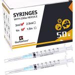 50-Pack 3ml Safety Syringe, 23 Ga, Wrapped