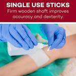 200 Sterile Cotton-Tipped Wood Applicators - 6