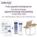 20 Pack Sterile Plastic Petri Dishes with Loops