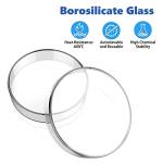 90mm Glass Petri Dishes with Lids - 10 Pack