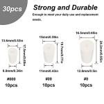 30Pcs Solid Rubber Stoppers in 3 Sizes