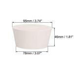 White Tapered Solid Rubber Stopper for Lab Tubes