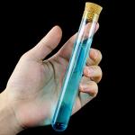 Clear Plastic Test Tubes with Cork Stoppers - 30 Pack