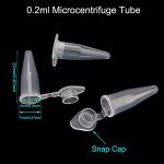 1000 Sterilized 0.2ml Microcentrifuge Tubes with Caps