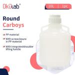 Okulab 2.6 Gallon Round Plastic Carboy Jug