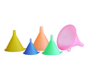 Mirenlife Colorful Plastic Funnel Set - 5 Sizes