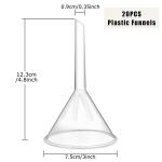 20PCS Clear Plastic Funnel Set for Bottles