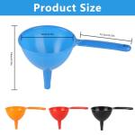 4-Piece Plastic Funnels for Kitchen and Automotive Use