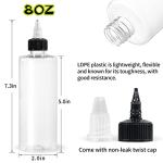 22-Pack Clear Plastic Squeezing Bottles with Caps