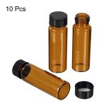 PATIKIL 15mL Round Glass Reagent Bottles, 10 Pack