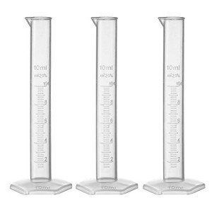 10ml Clear Plastic Graduated Cylinder Set - 3 Pcs