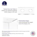 24-Hole Acrylic Wine Bottle Stopper Display Rack