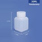 1oz Plastic Lab Chemical Reagent Bottles (5 Pcs)