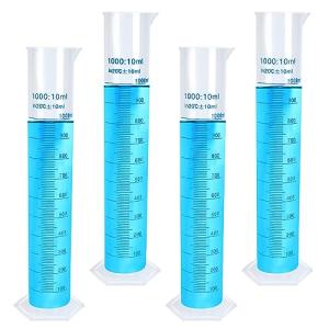 1000ml Plastic Graduated Cylinder Set - 4 Pack