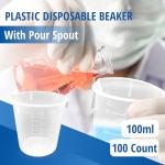 100ml Clear Plastic Beaker Set of 100