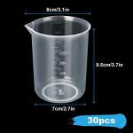 30pcs 250ML Clear Plastic Measuring Beaker Set