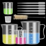 Aeseusia 5PCS Graduated Beakers Set with Pipettes