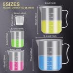 Aeseusia 5PCS Graduated Beakers Set with Pipettes