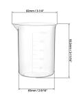 QWORK 250ml Plastic Beakers - Pack of 12