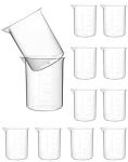 QWORK 250ml Plastic Beakers - Pack of 12