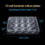 LVDALAB 12 Well Sterile Petri Dishes, Pack of 10