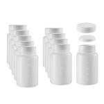 8.5oz Wide Mouth Plastic Lab Reagent Bottles - 10pcs