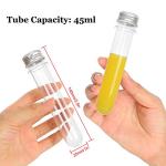 60-Pack Clear Test Tubes with Caps for Versatile Use