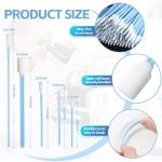 Versatile Foam Tip Cleaning Swabs - 100 Pack