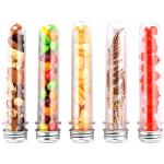 60-Pack Clear Test Tubes with Caps for Versatile Use